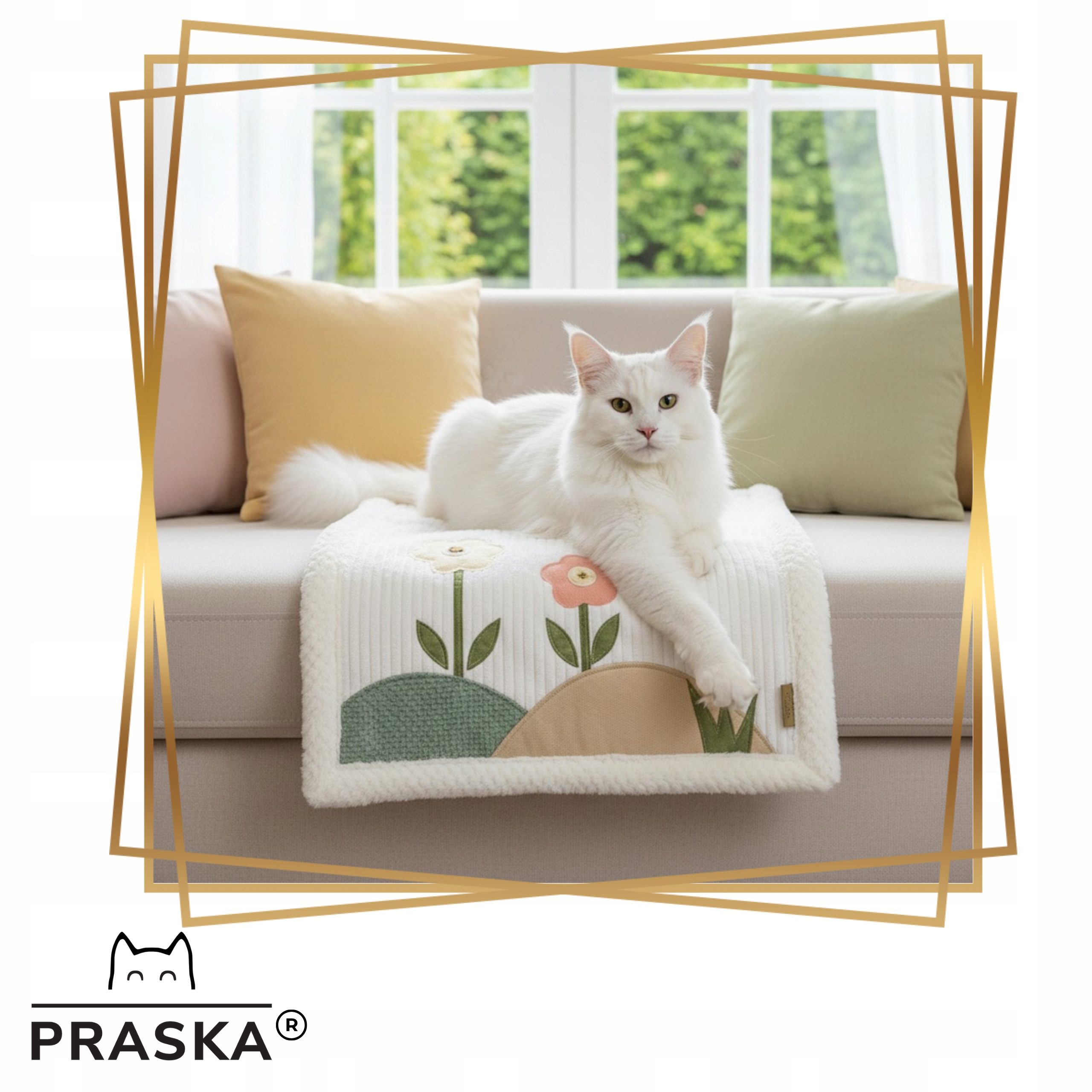 Levně Pražská deka Pelíšek pro kočky 60x50 cm Garden teplá s kožešinou