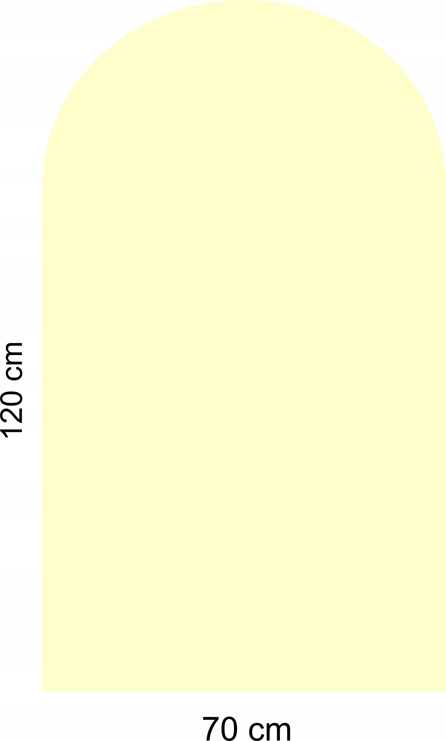 Oblouk Metalová tabule magnety obdélník ve tvaru oblouku 120x70