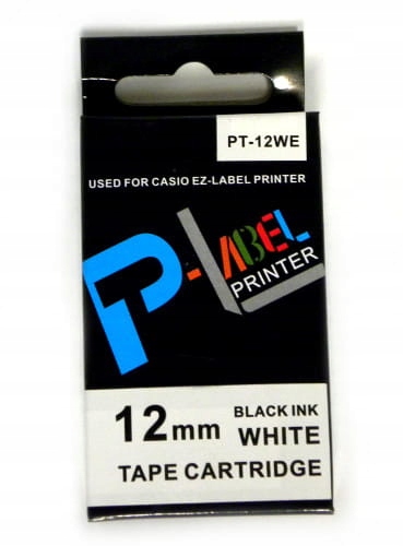 

Taśma do Casio PT-12WE zamiennik XR-12WE 12mm czar