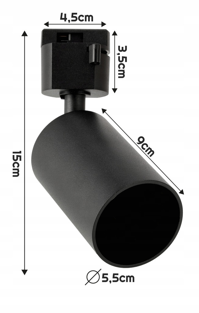 Zestaw 2x SPOT REFLEKTOR lampa GU10 na szynę 1f SZYNOPRZEWÓD szyna 1m Liczba punktów światła 2