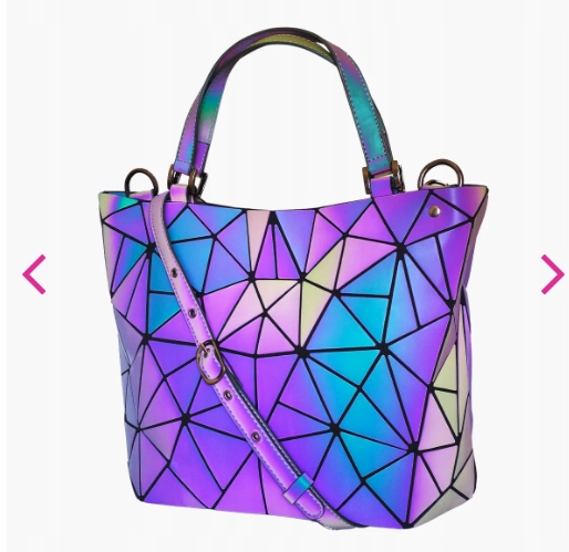 TOREBKA HOLOGRAFICZNA odblaskowa OmiDiamond pojemna A4 Liczba komór 1