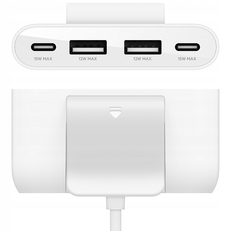 Belkin - Rozdzielacz mocy, adapter USB-C PD 30W do USB-C / USB-A, kabel 2 m Marka Belkin