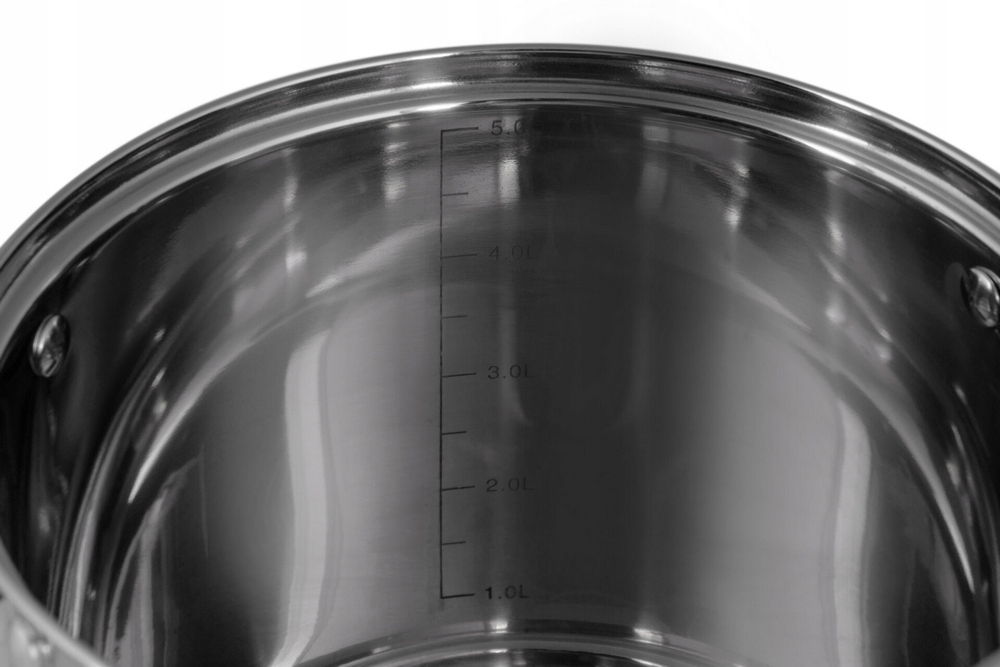 FUNKCJONALNY ZESTAW GARNKÓW STALOWE GARNKI Z POKRYWKAMI 6 el. EDENBERG 530 Marka Edenberg