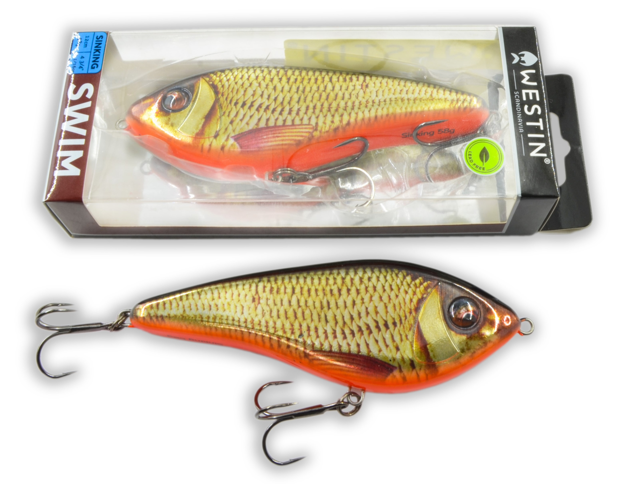 Wobler Jerk Westin Swim Sw 12cm 58g Tonący Real Rudd