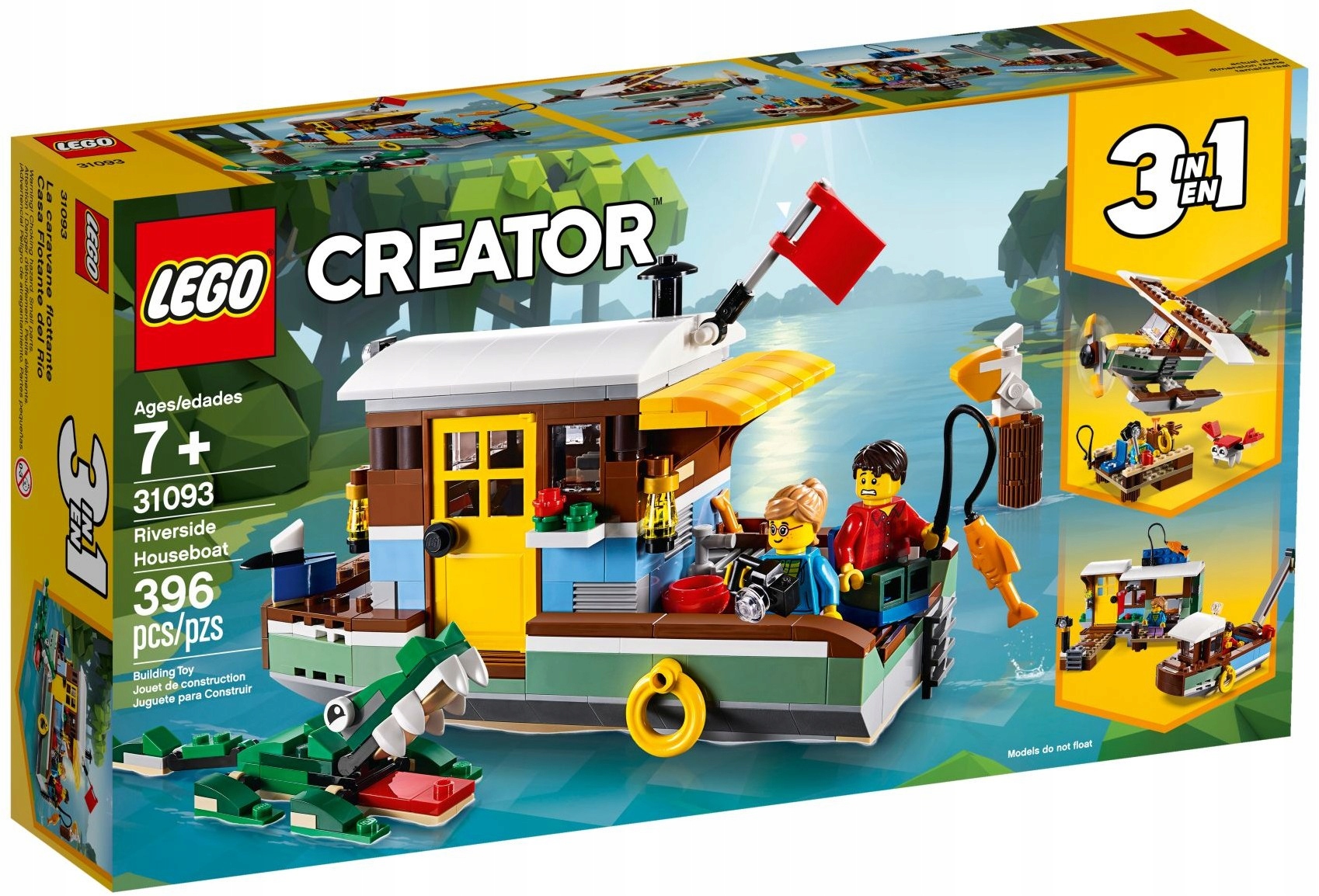 LEGO 31093 Creator 3 w 1 31093 Łódź mieszkalna 3w1 + GRATIS