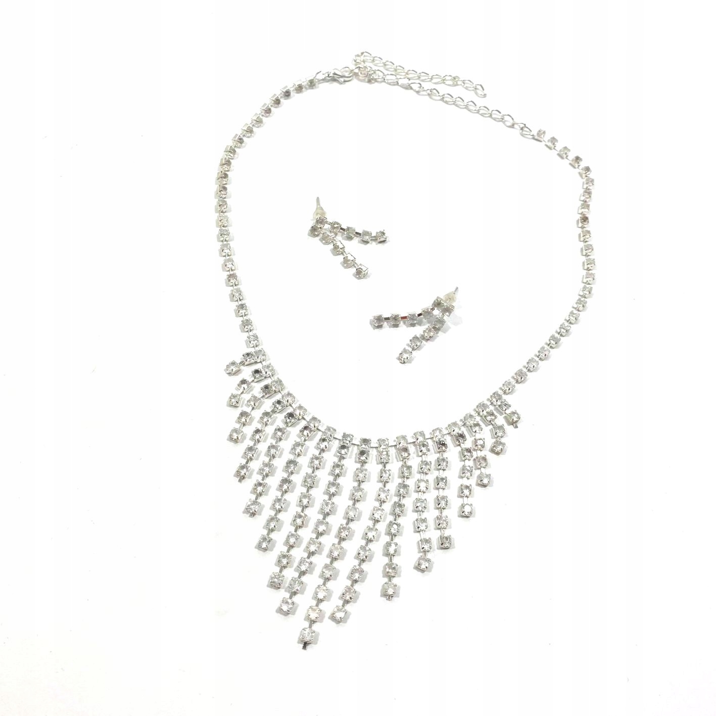 

Komplet biżuterii wieczorowy cyrkonie ślubny