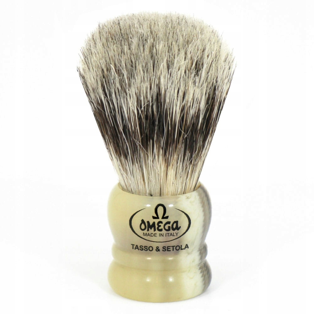Štětec na holení Omega 11047 Borsuk Štětina Ergonomická rukojeť