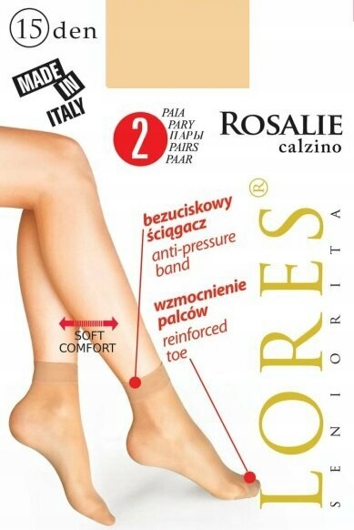 

Rosalie Natural Cienkie skarpetki damskie 2 szt.
