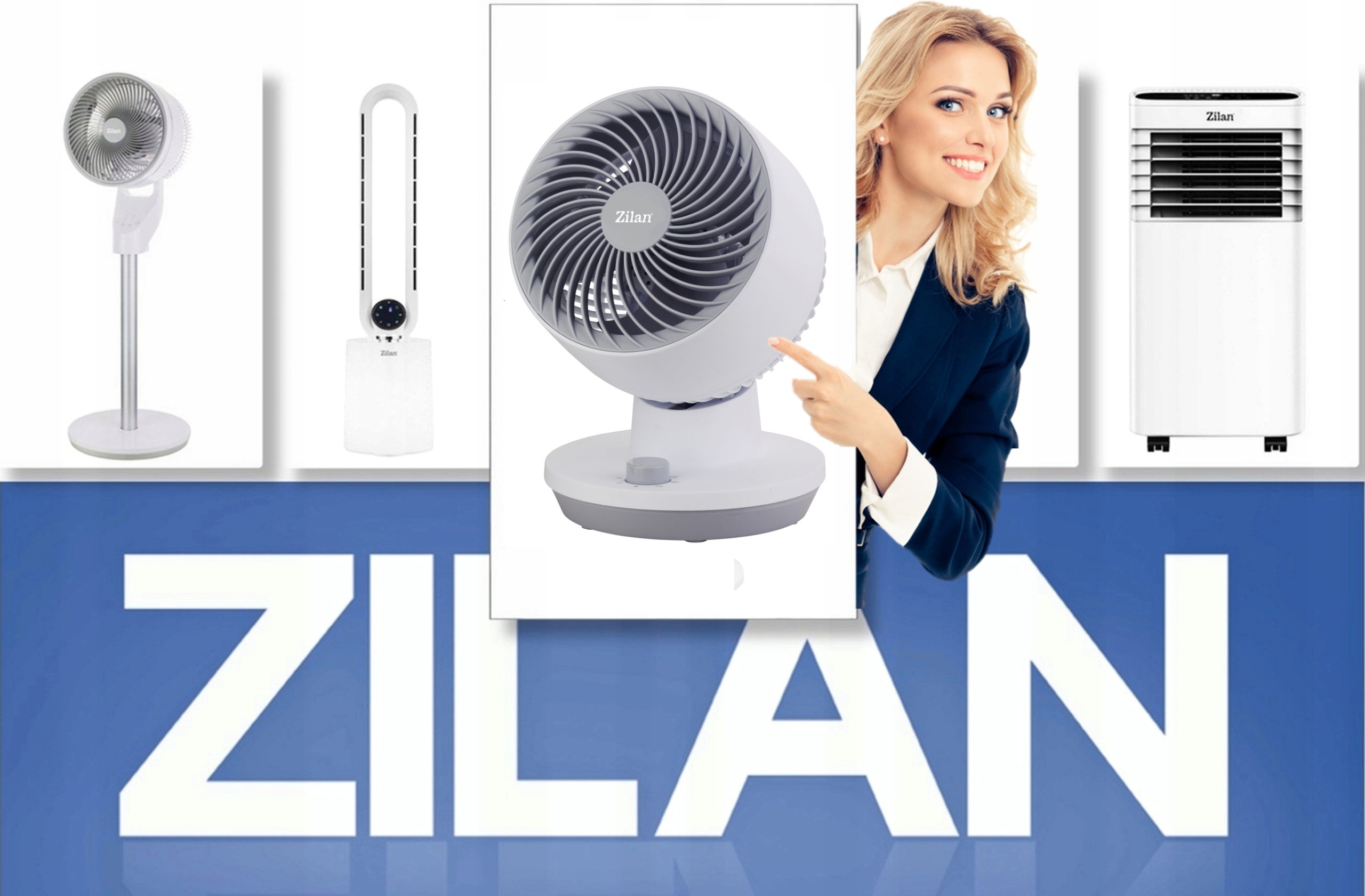 WENTYLATOR BIURKOWY STOŁOWY BIAŁY 3 PRĘDKOŚCI MOCNY CICHY 45W Model Air Circulator Table Fan