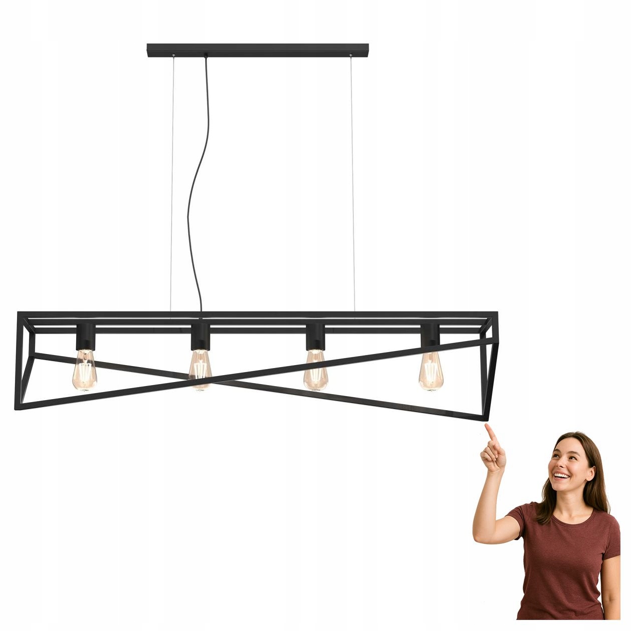 Závěsná podlouhlá lampa Gote 120 Luminex