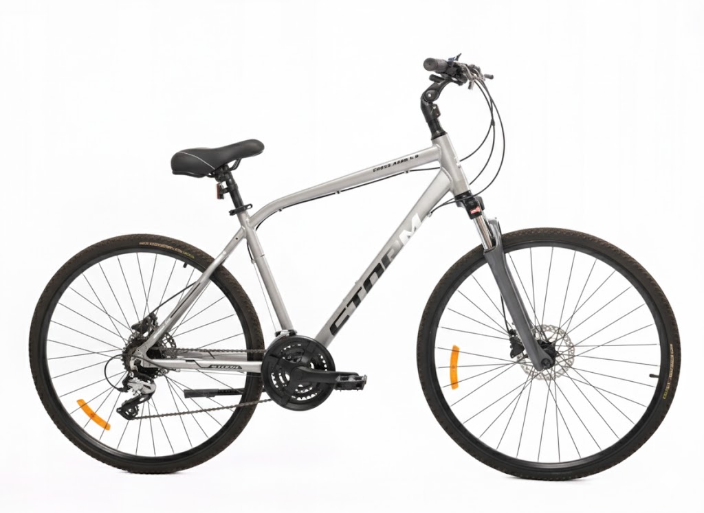 Rower crossowy Storm Cross Aero 4.0 Man rama 19 cali koło 28 " srebrny