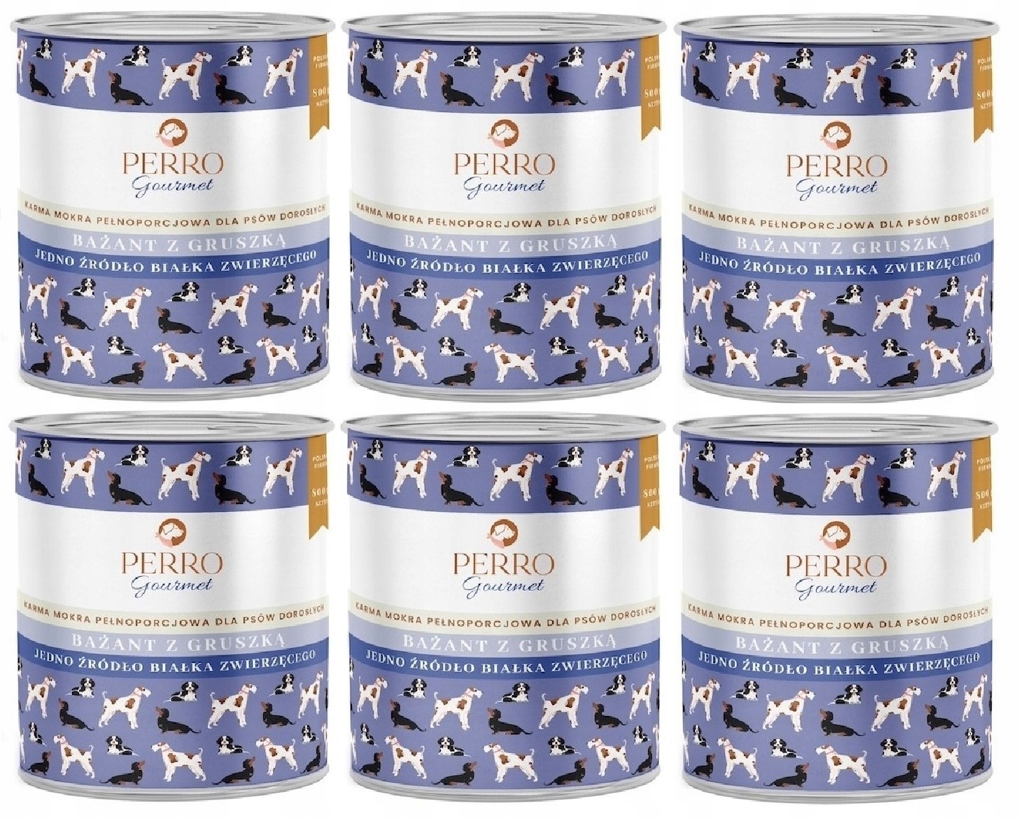 Perro Gourmet Monoproteinové Krmivo Vlhké Bažant s hruškou 6x800 g