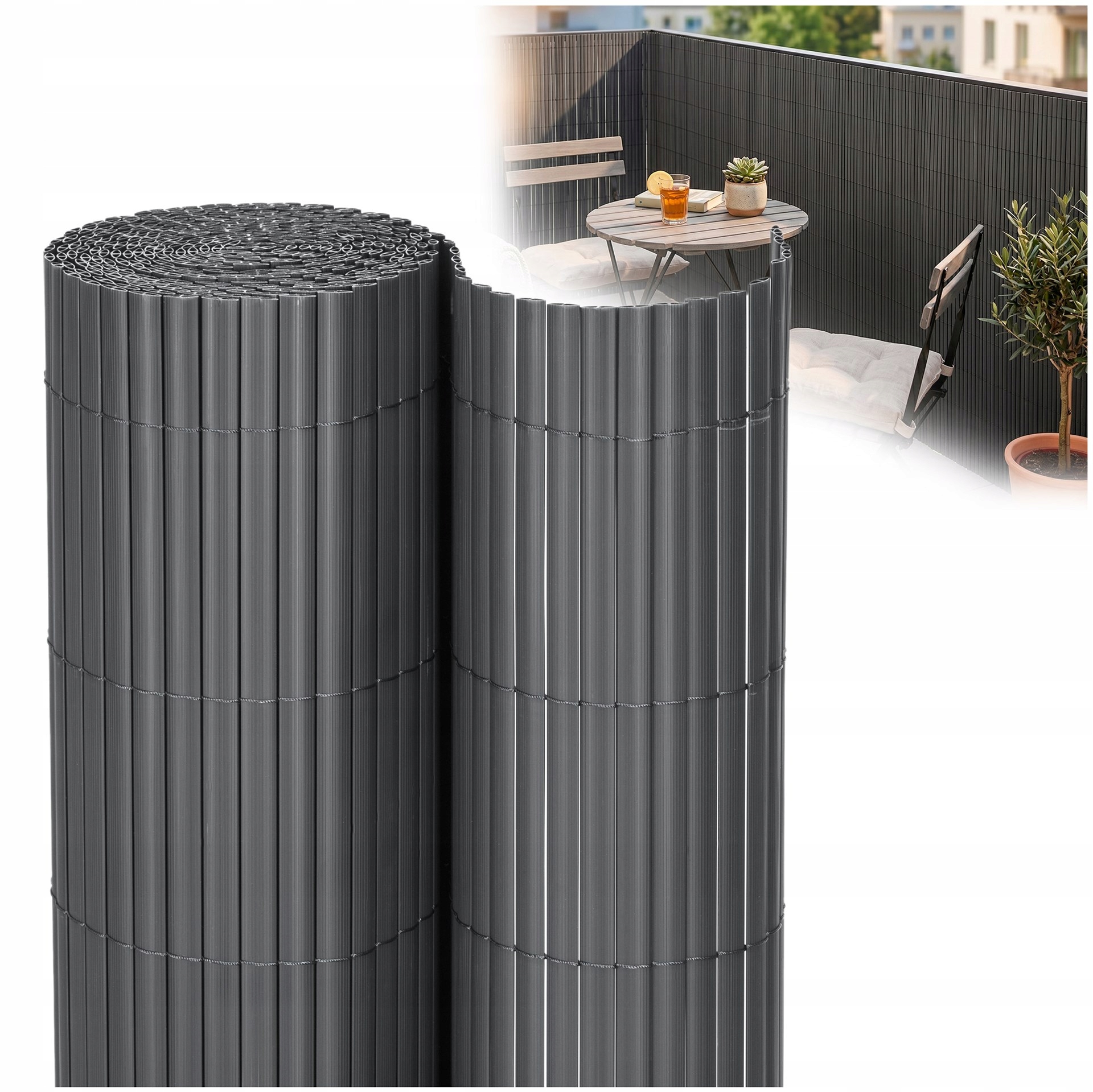 Pvc Kryt 1x4 m Maskovací Šedá Podložka Na Balkon Terasa Plot Oplocení