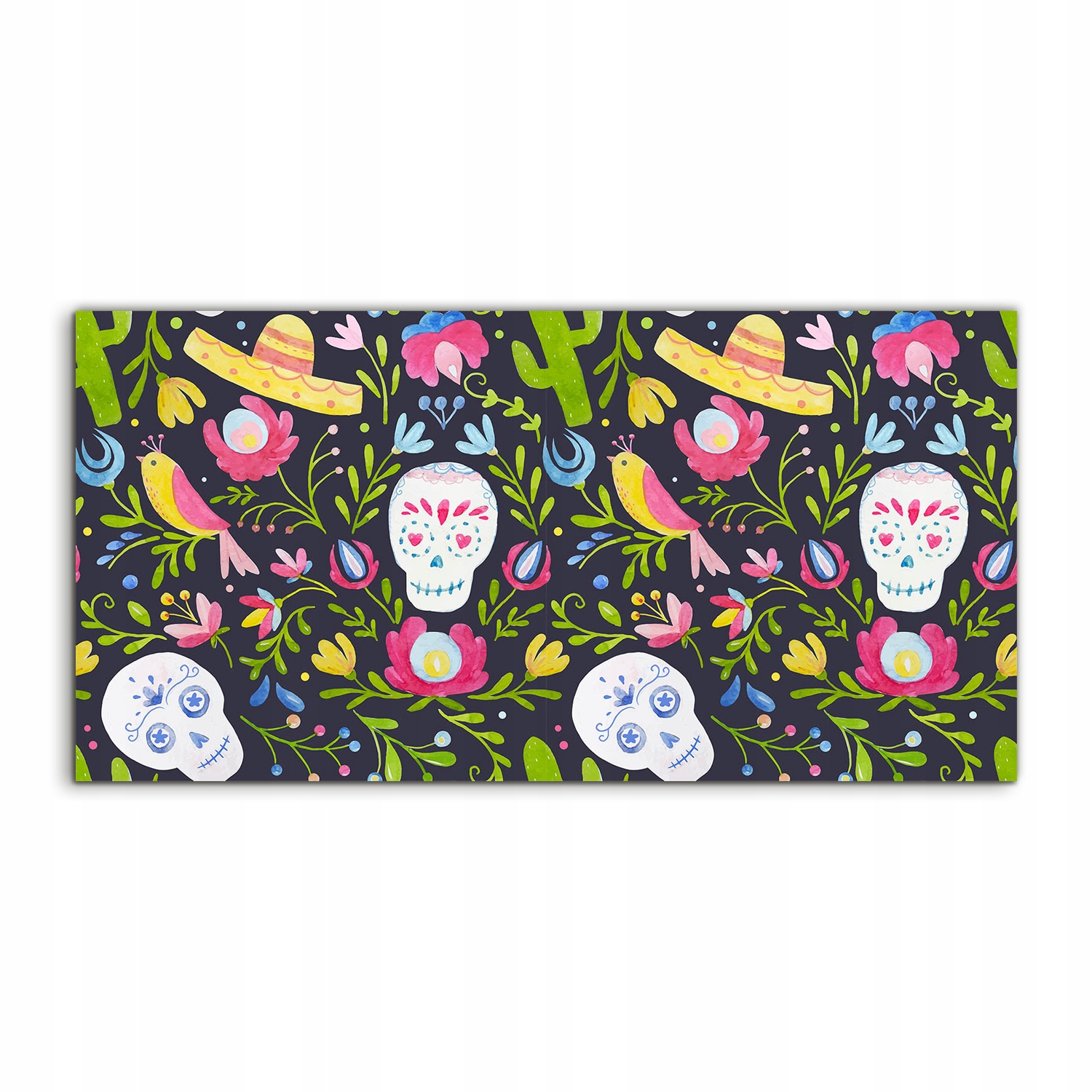 Akrylový obraz 100x50 s grafikou Art Mexiko Akvarely