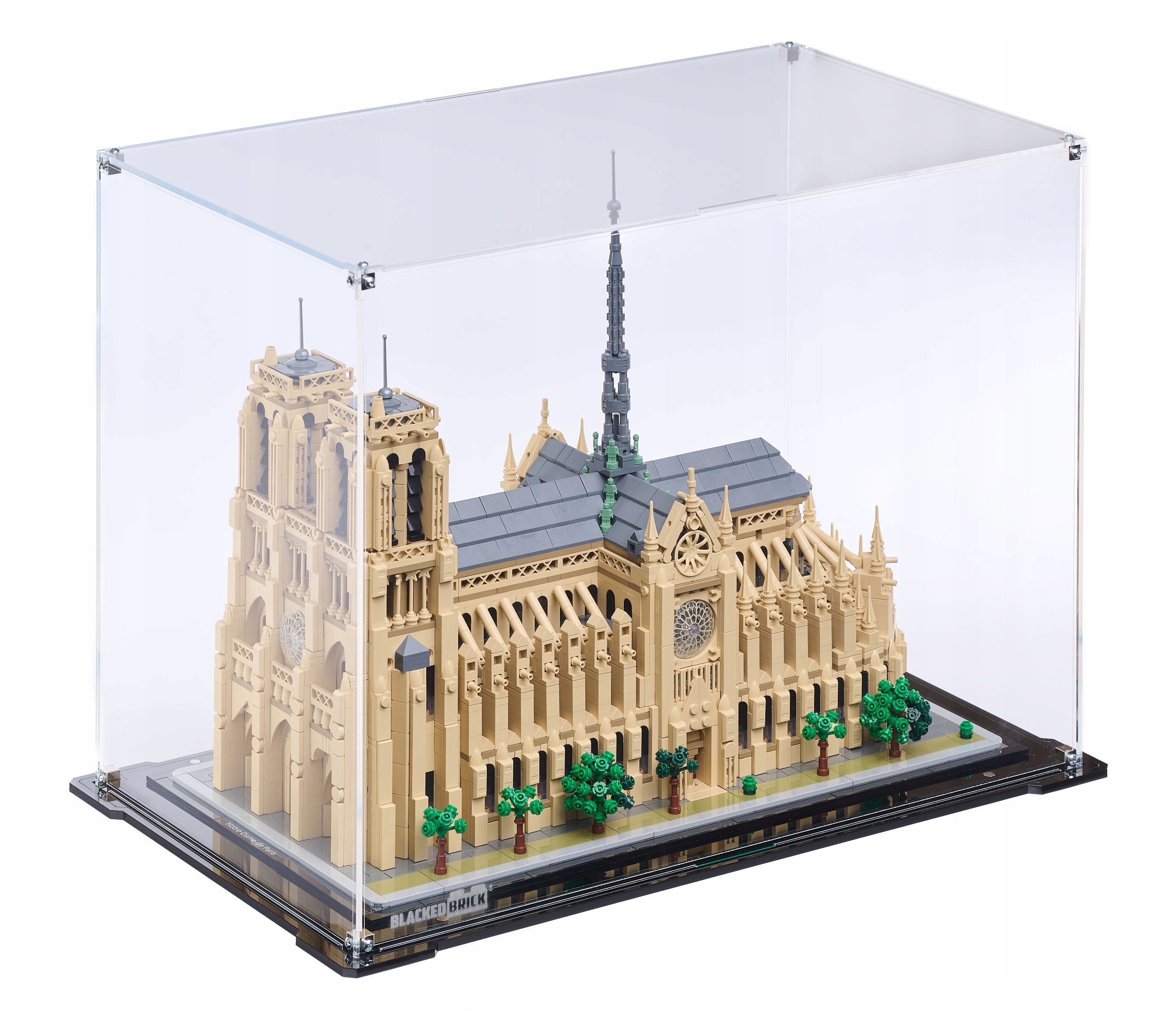 Vitrína Blacked Brick pre Lego 21061 Architecture Notre-Dame v Paríži