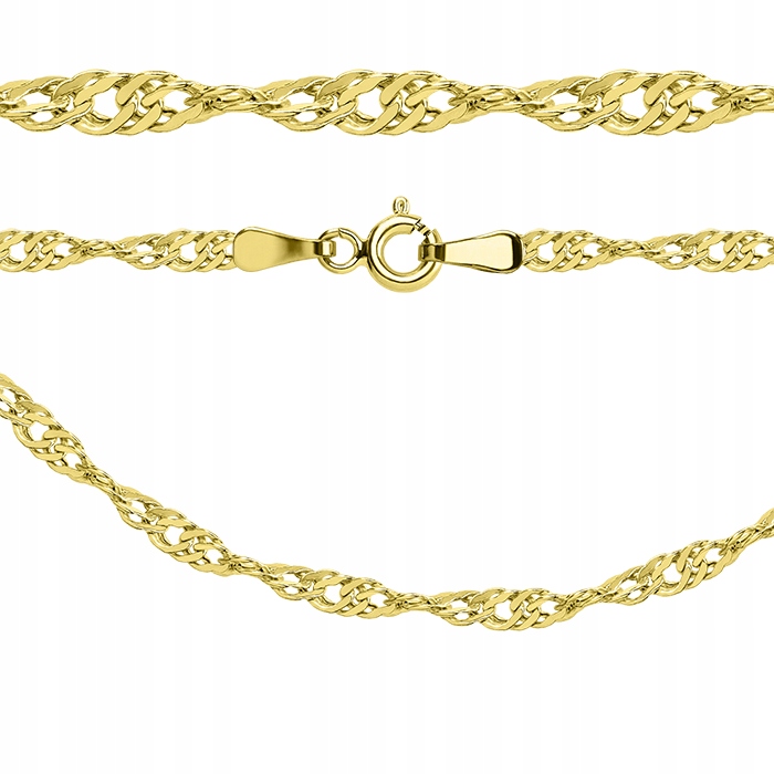 Zlatý řetízek 585 singapurský, kroucený, 45 cm