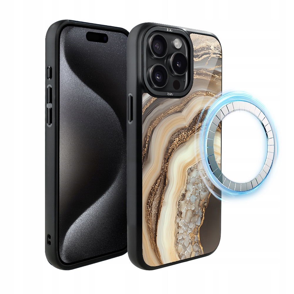 Pouzdro pro iPhone 15 Pro Ibizu DropGuard Matt s MagSafe, Medový achát