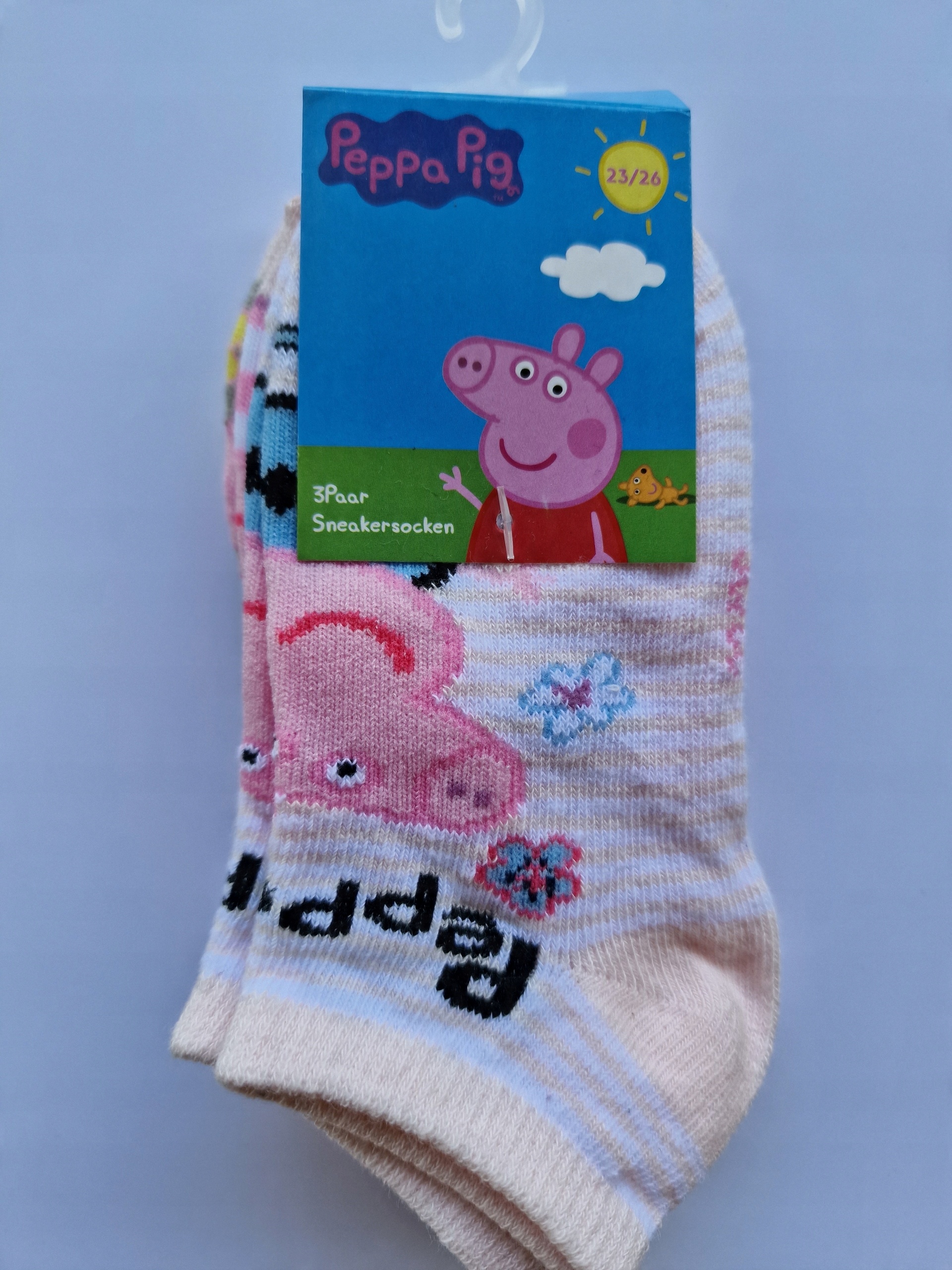 

Skarpety stopki 3-pak Świnka Peppa bawełna r23/26
