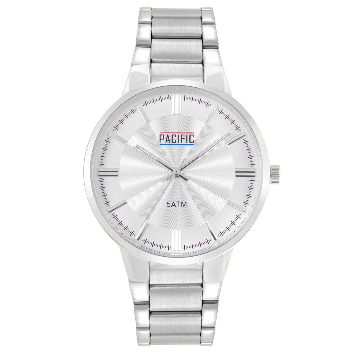 Stříbrné pánské hodinky s náramkem Pacific