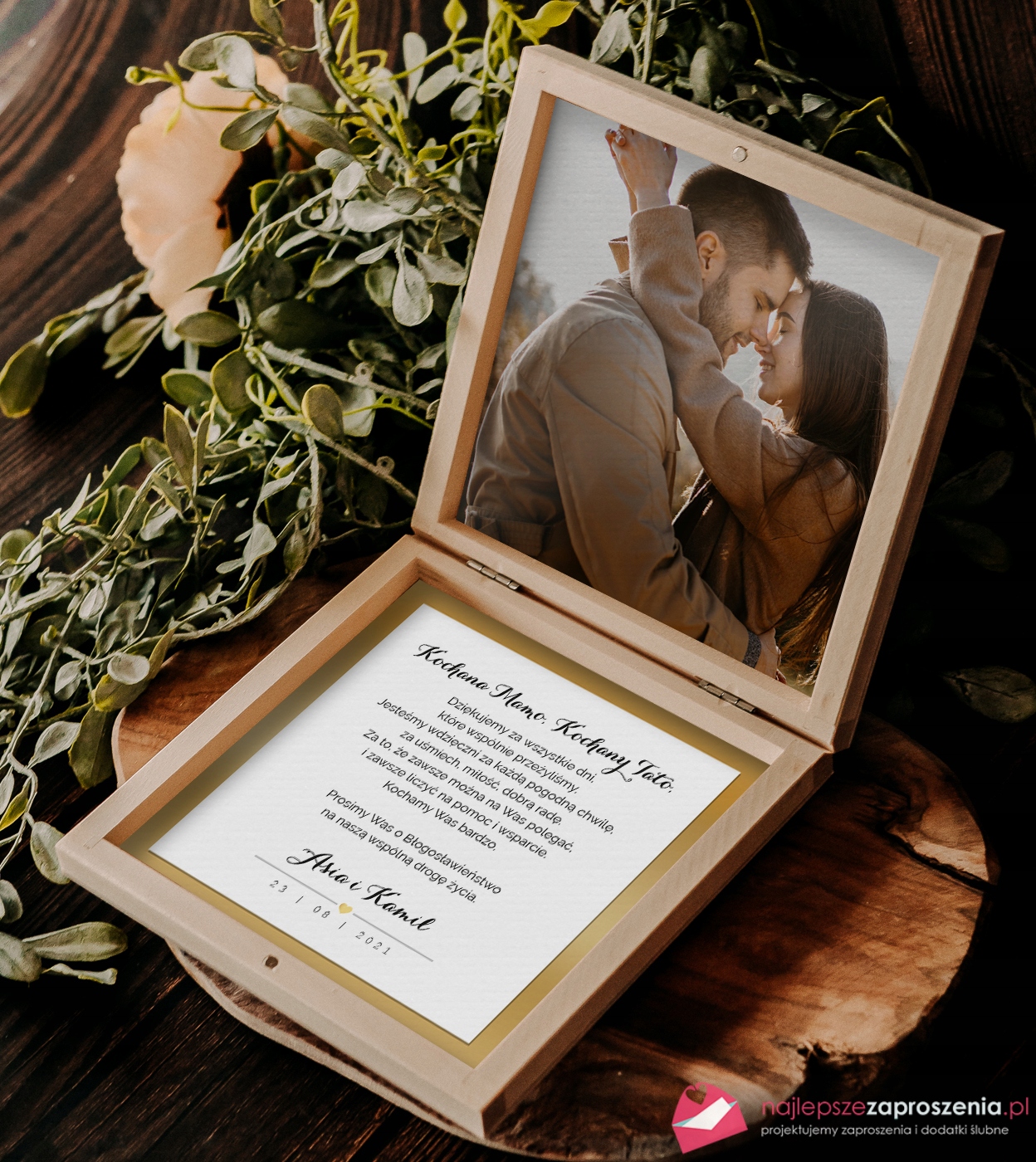 ZAPROSZENIA dla Rodziców ze zdjęciem Marka inny