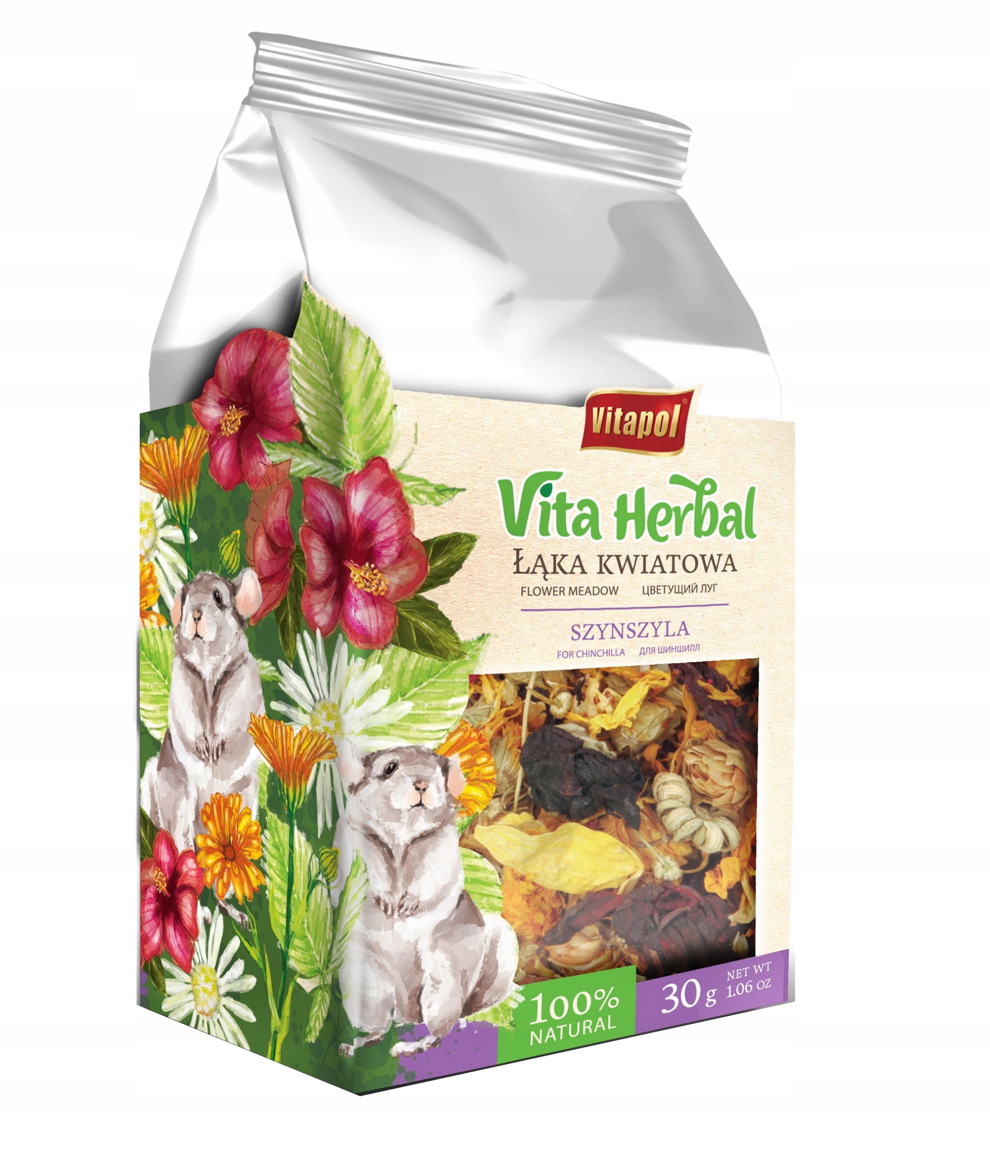 Vitapol HERBAL PRZYSMAK dla szynszyli ŁĄKA KWIATOWA 30g.