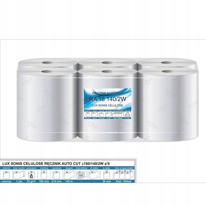 Levně Papírový ručník Autocut 18/140/20,8/38/2W 6 kusů Mp Papír