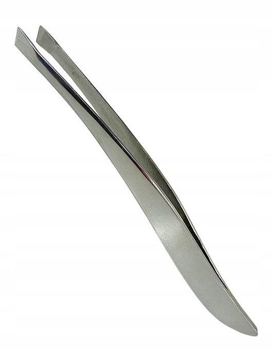 ПИНЦЕТ ДЛЯ РЕГУЛИРОВКИ БРОВЕЙ ИЗОГНУТЫЙ СТАЛЬНОЙ