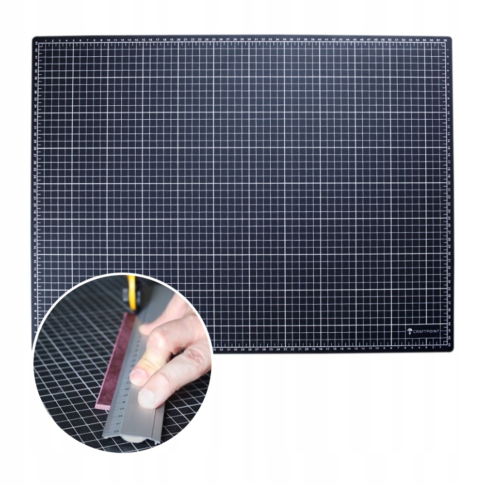 Mata do cięcia Samogojąca Dwustronna 30x42 Czarna Modelarska techniczna