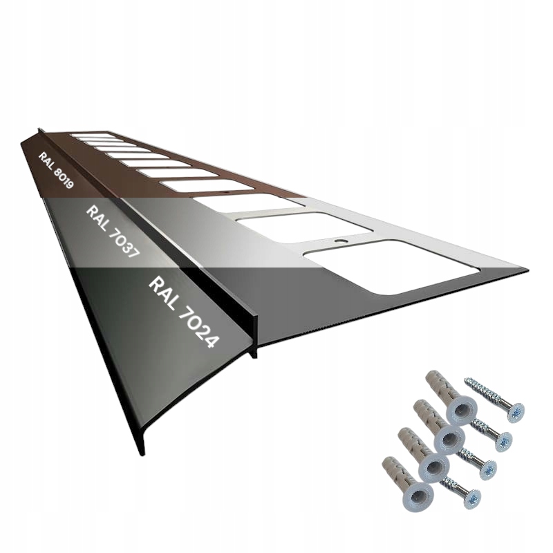 PROFIL OKAPOWY PROSTY K100 200CM RENOPLAST Grafitowy 7024