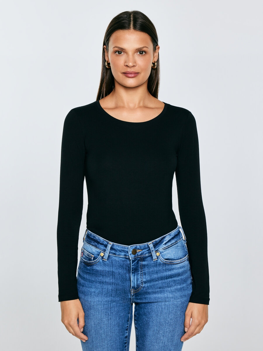 Big Star Dámská slim bavlněná halenka supima černá Supiclassicala 906 XXL