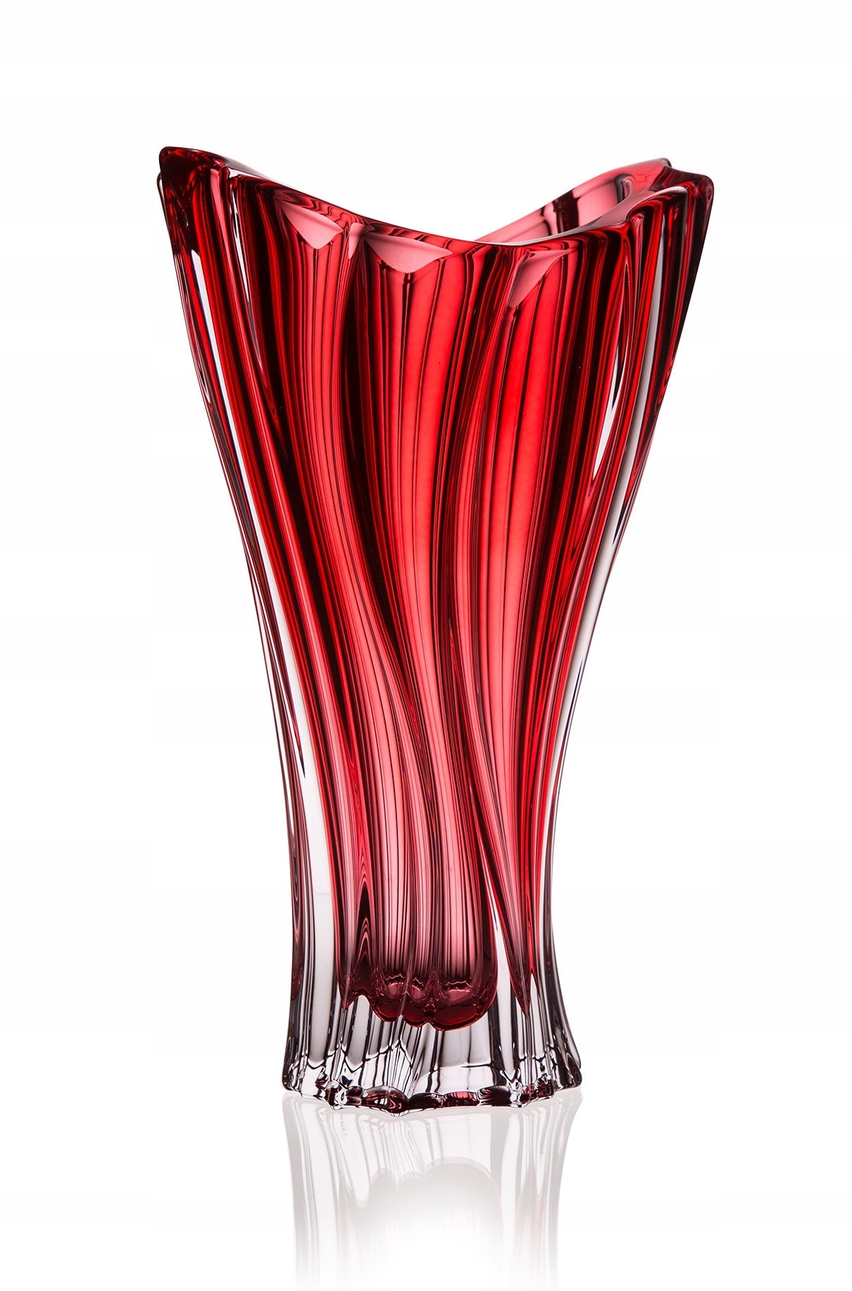 Krištáľová váza Aurum Plantica 32cm Red