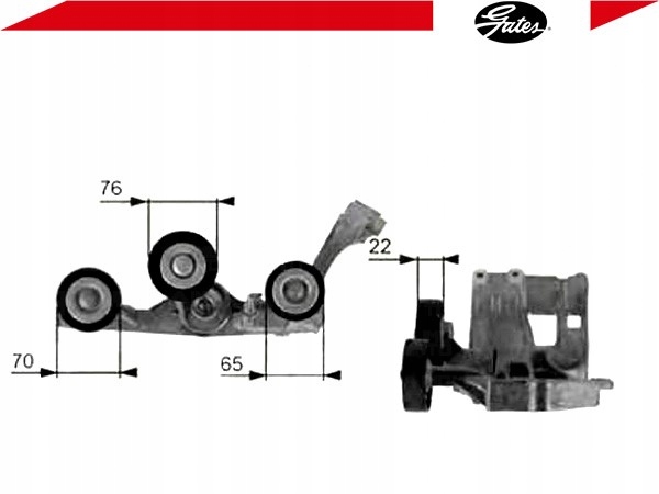ROLKA NAPINACZA MERCEDES A 170 (169.032. 169.332) Producent części Gates