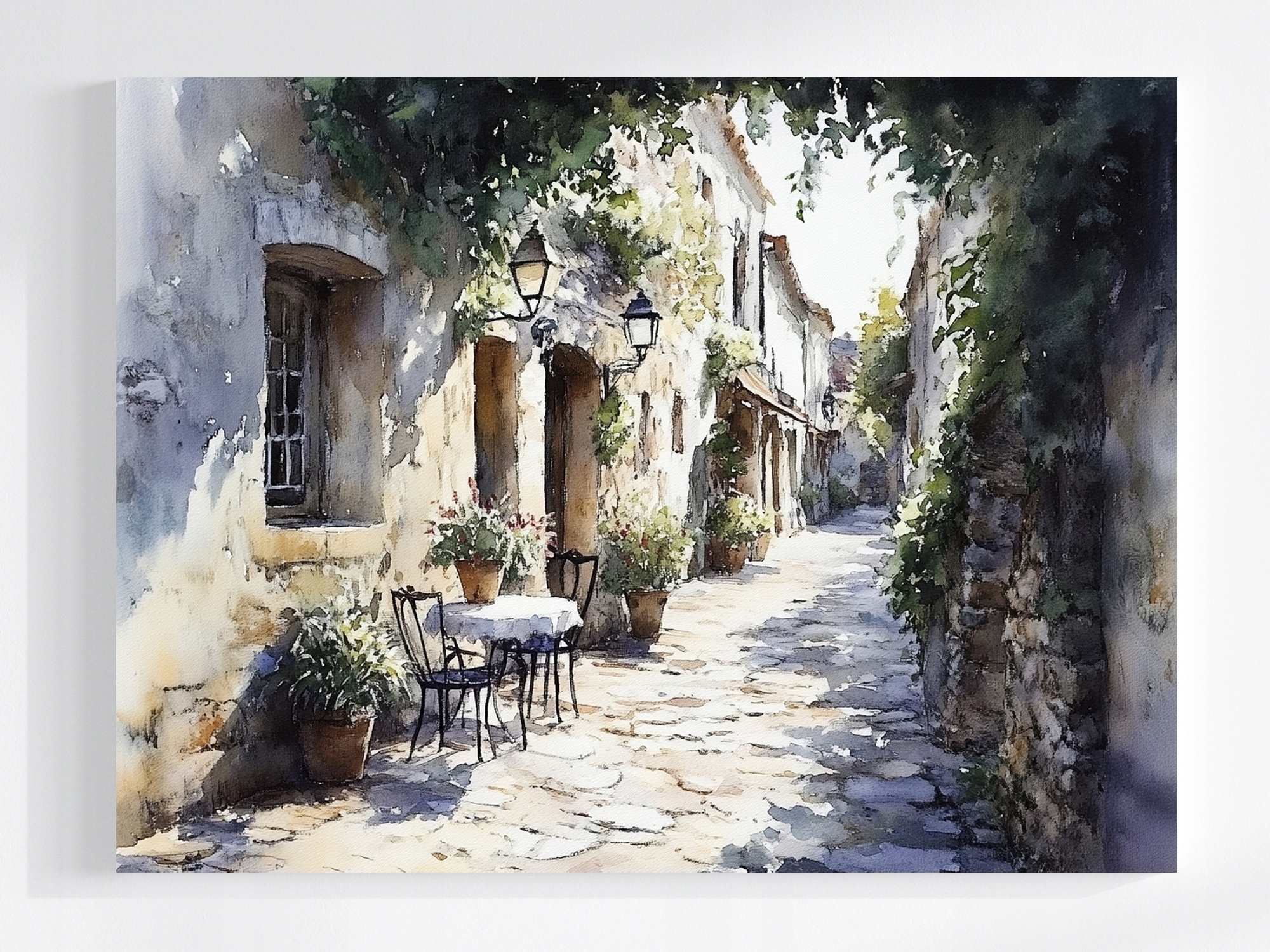 Obraz Na Plátně Canvas Městečko Krajina Ulička Bruk Léto 100x75