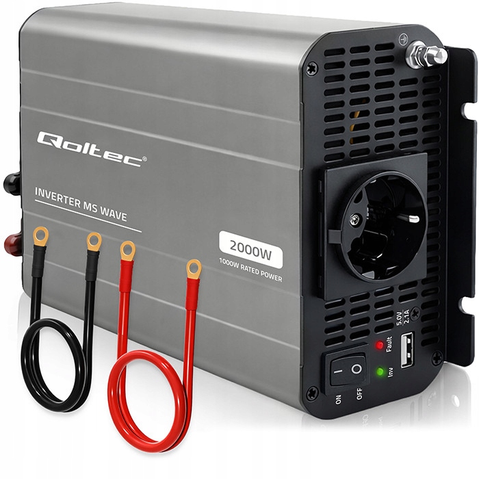 Menič napätia 12V na 230V 1000W Usb Ms Wave LiFePO4 Agm Qoltec