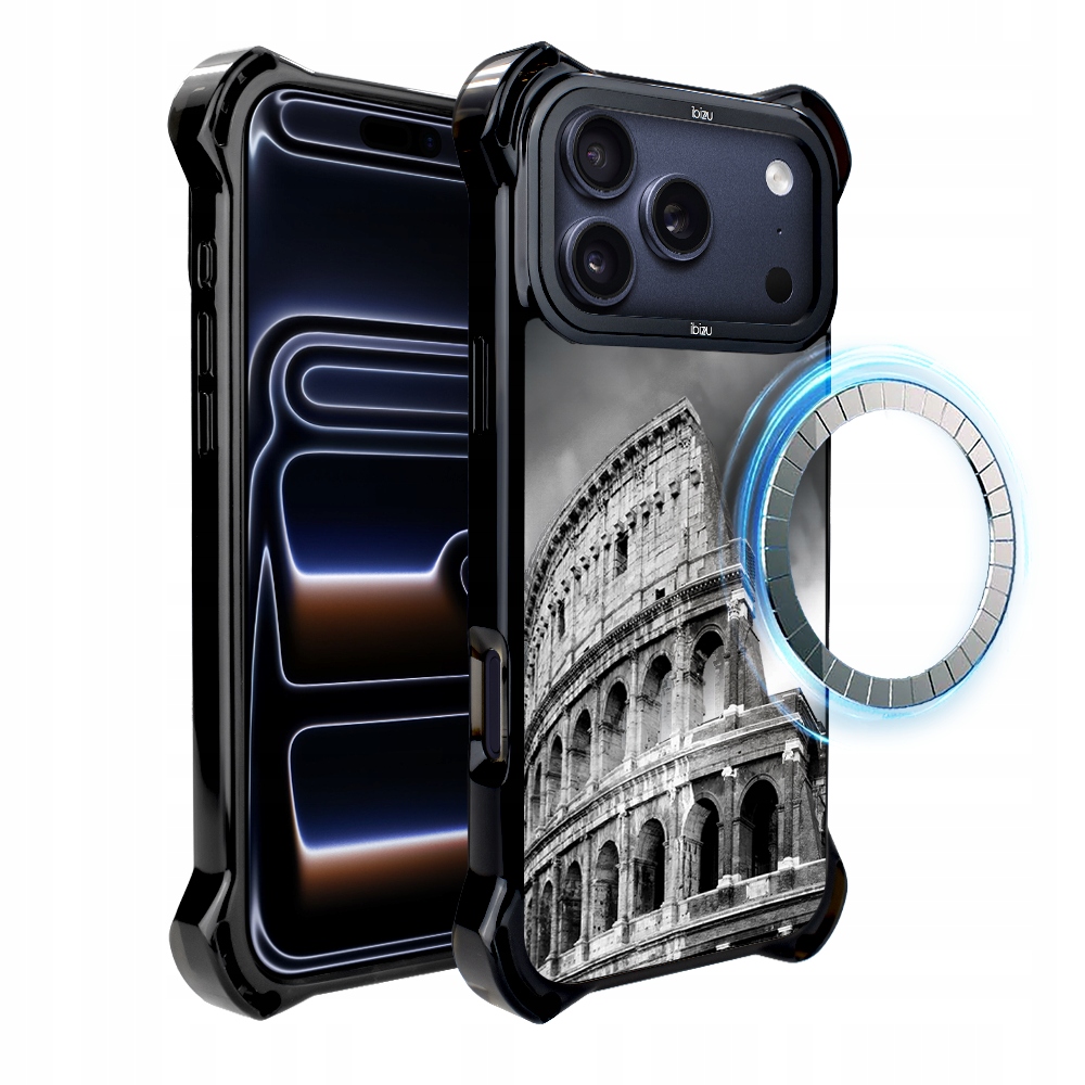 Pouzdro pro iPhone 17 Pro Ibizu DropGuard Ultra s MagSafe, Noir City, Colosseum