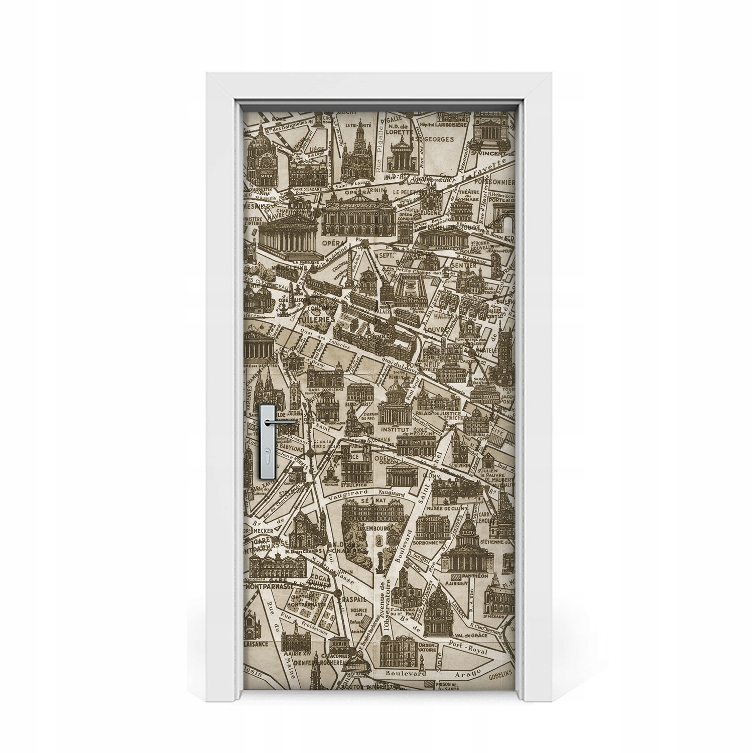 

Naklejka na drzwi Stara mapa styl vintage 95x205