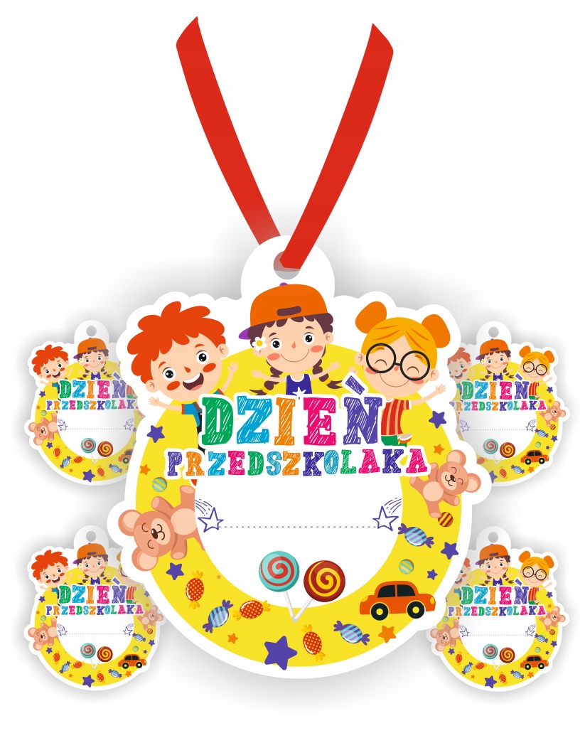 

Medale papierowe Dzień Przedszkolaka (5 szt.)
