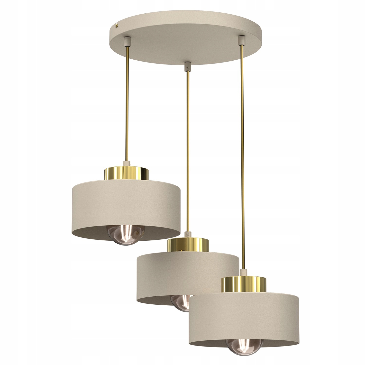 Lampa Wisząca Zwis Luminex Marti 9932 E27 Beż/złoto Połysk