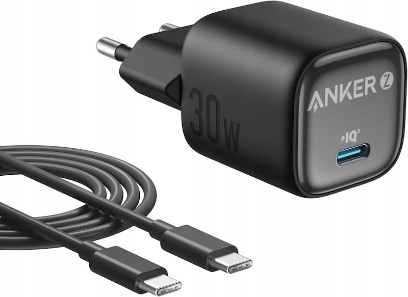 Ładowarka sieciowa Anker Zolo Usb-c 30W Piq 3.0 Pd 3.0 Kabel Usb-c 90cm