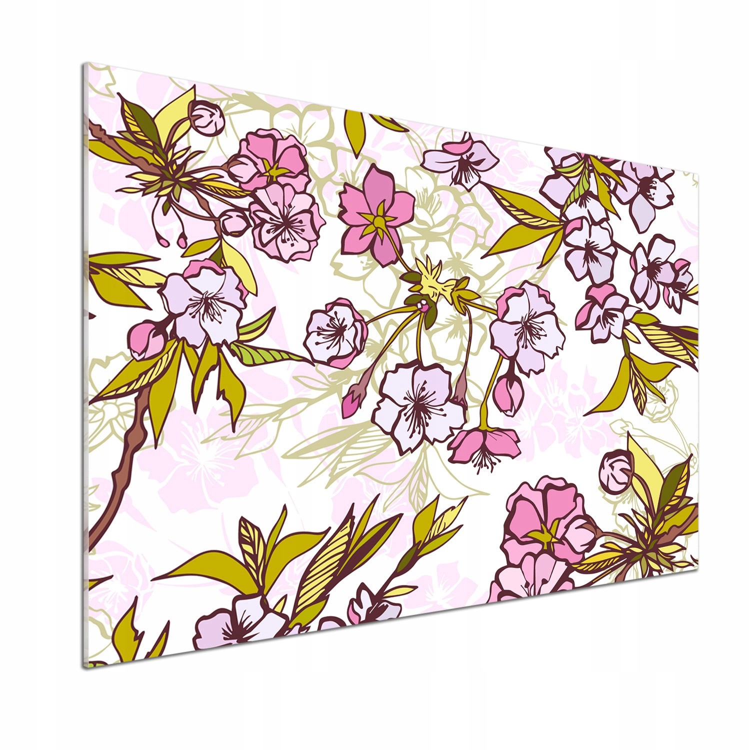 Panel dekor sklo Kvety čerešní 100x70 cm Lepidlo