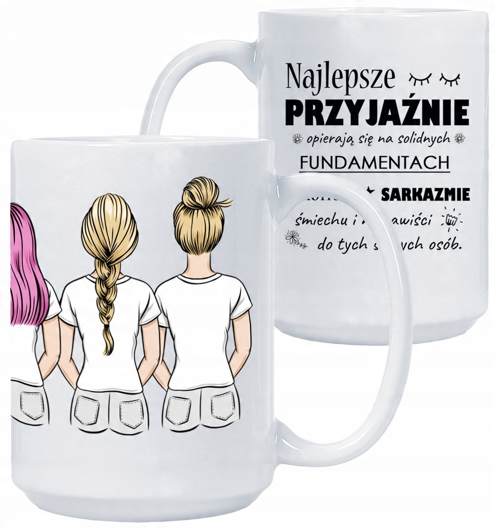 

Duży Kubek Z Własnym Nadrukiem Przyjaciółki 450ml