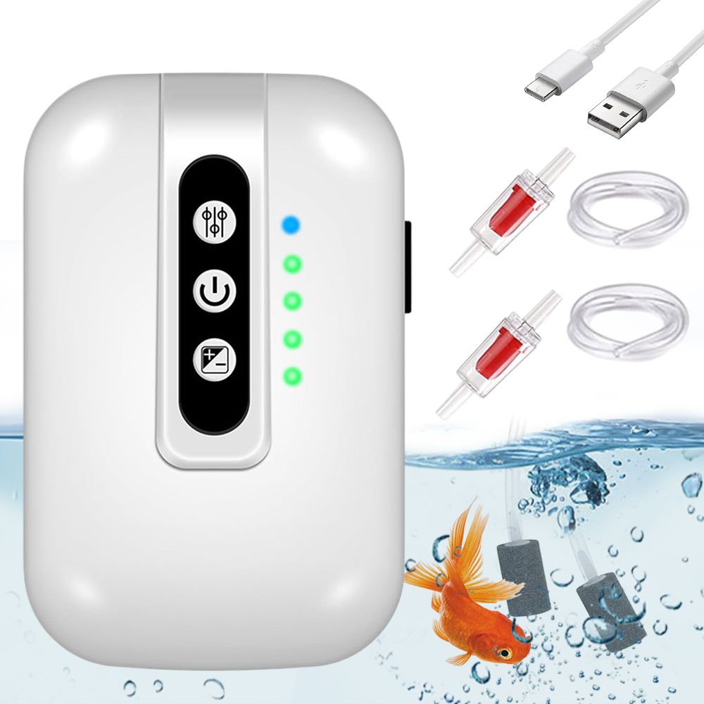 Levně Akvárium Akumulátorová vzduchová pumpa Usb Oxidant 180 l/h Tichá Mini