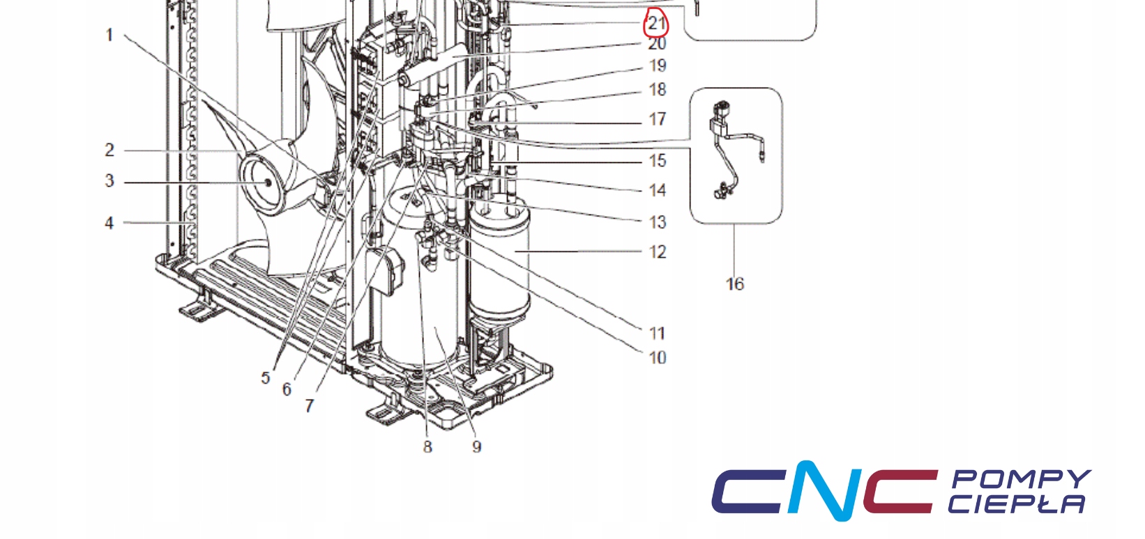 247266 R01H79202 THERMISTOR CZUJNIK TEMPERATURY Mitsubishi Electric