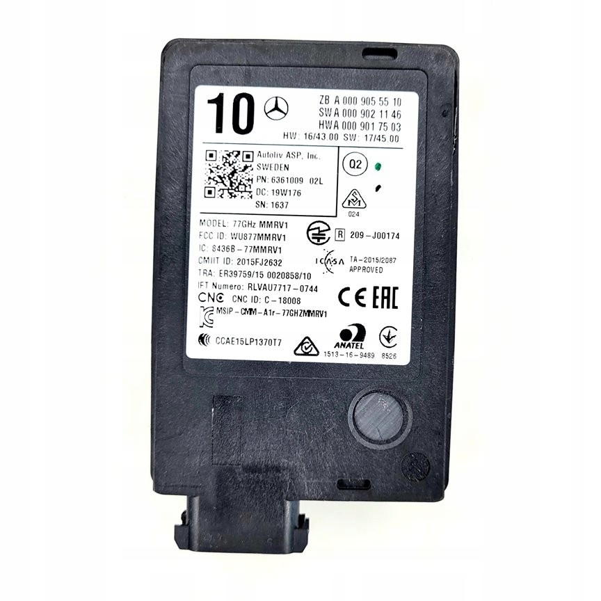 Радиолокационный датчик DISTRONIC MERCEDES A0009055510