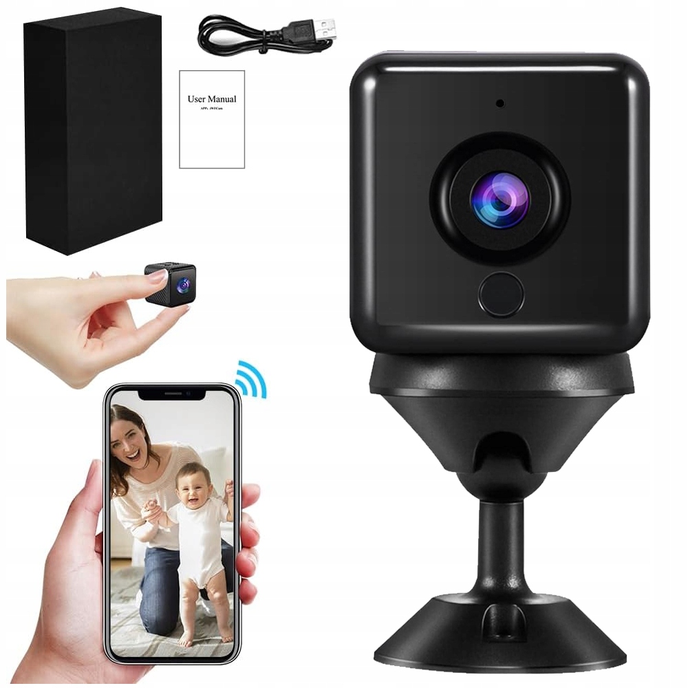 Mini špionážní kamera detekce skrytá kamera Malá Wifi 1080P Držák