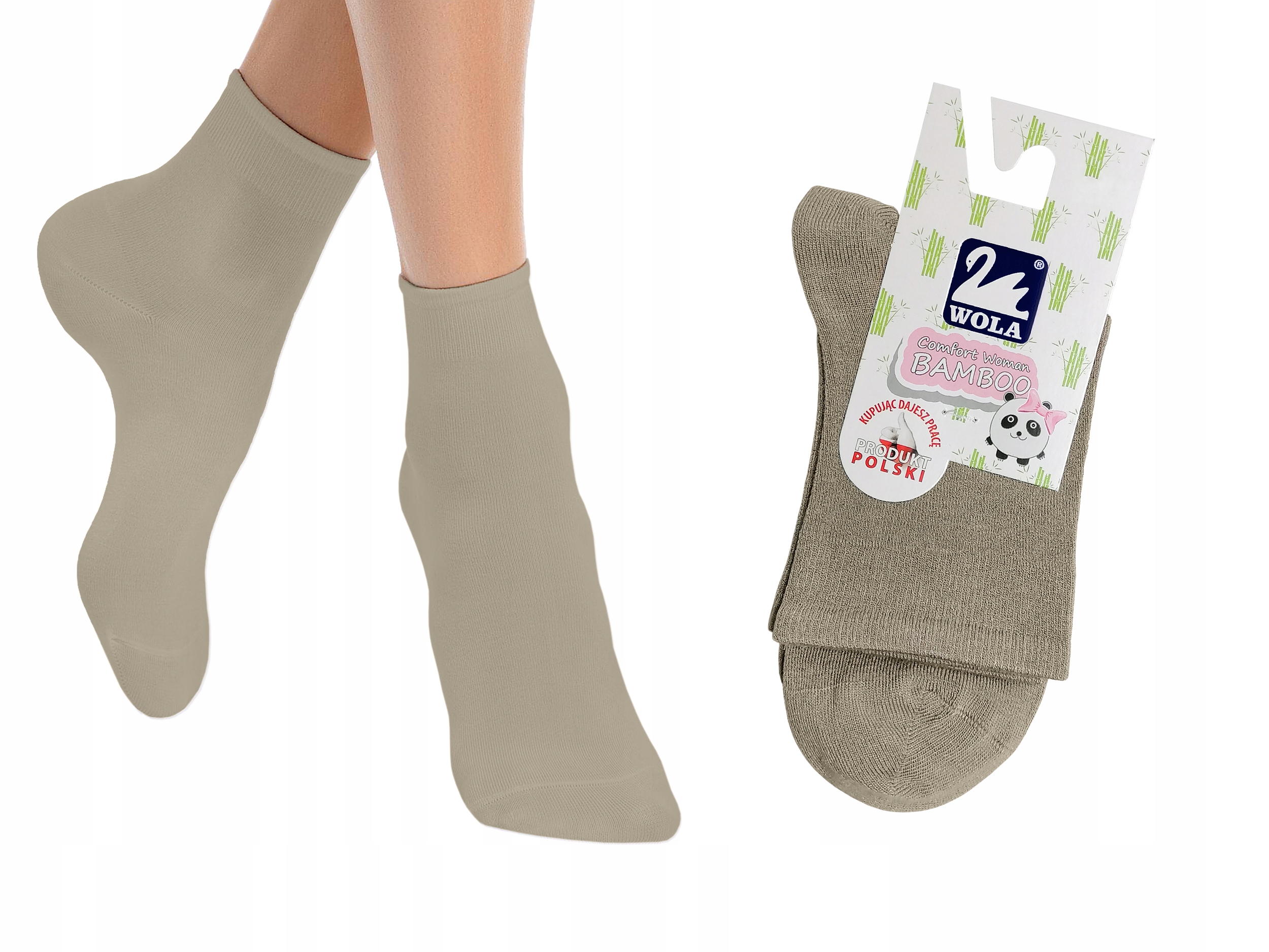 

Bambusowe skarpety Wola Bamboo Beige E28, 36-38