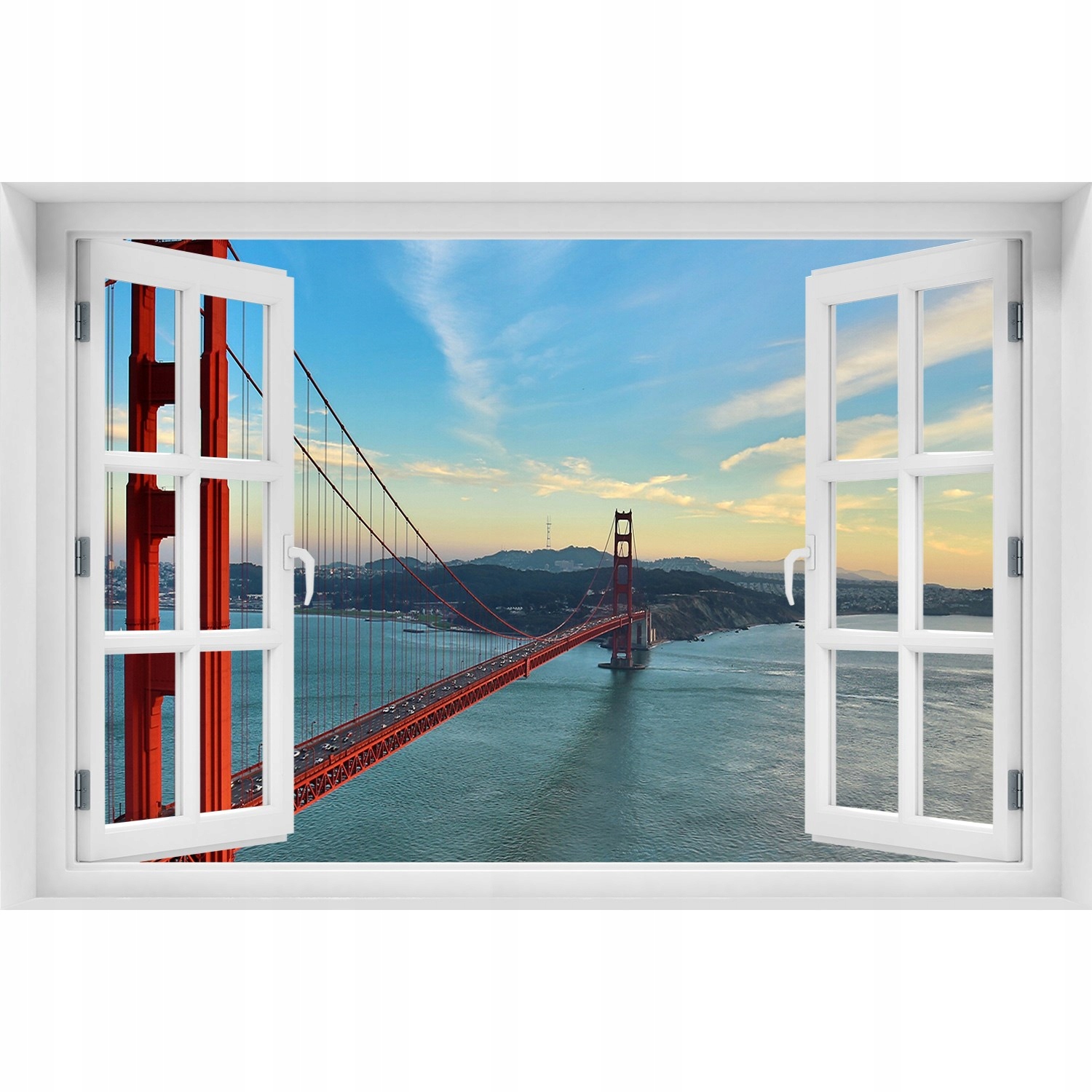 

Naklejka na ścianę 3D Okno Most San Francisco