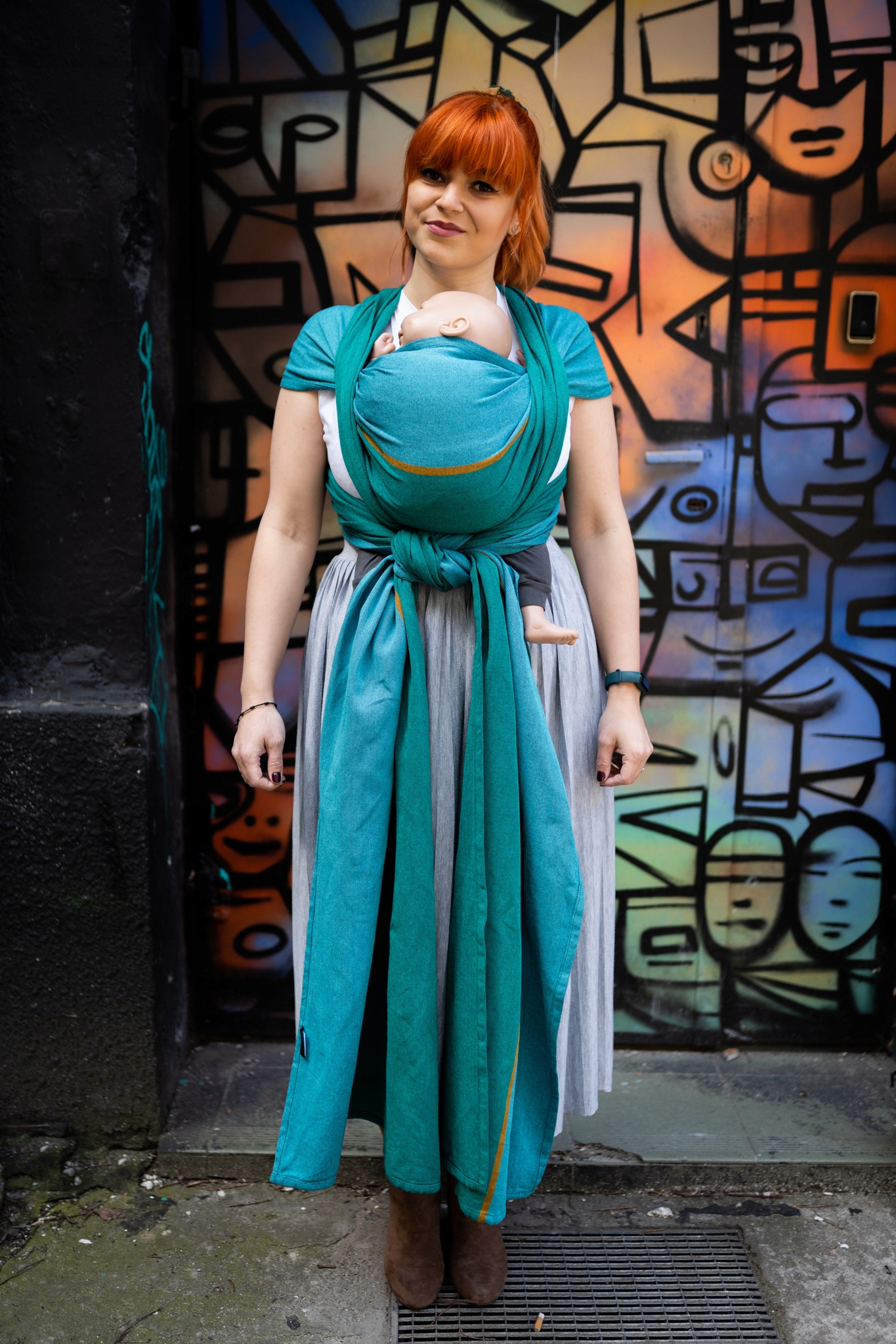 Chusta do noszenia dzieci KENHURU STRIPES AGAT 3,6 Marka inna