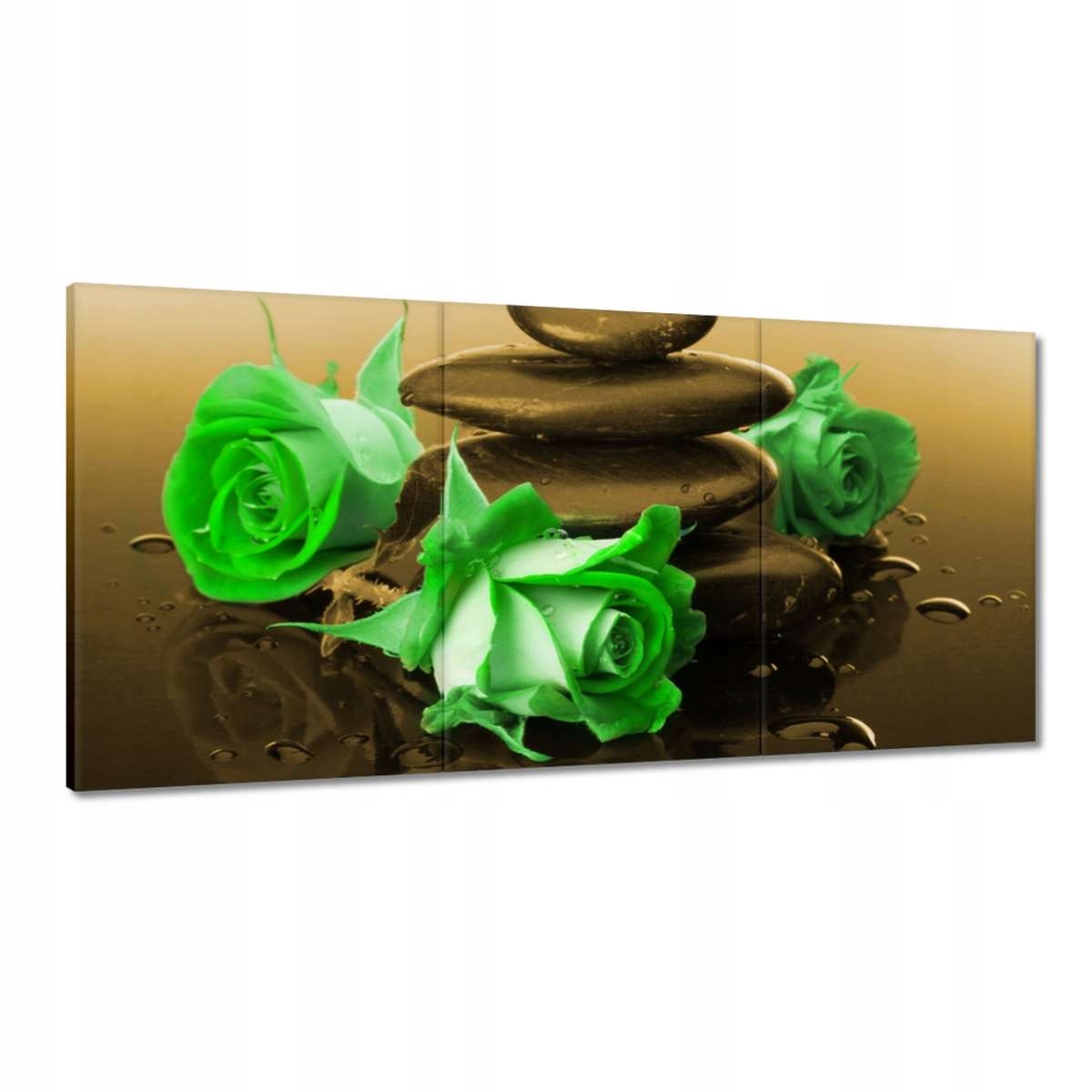 Obrazy 180x90 Zelené ruže v bronze