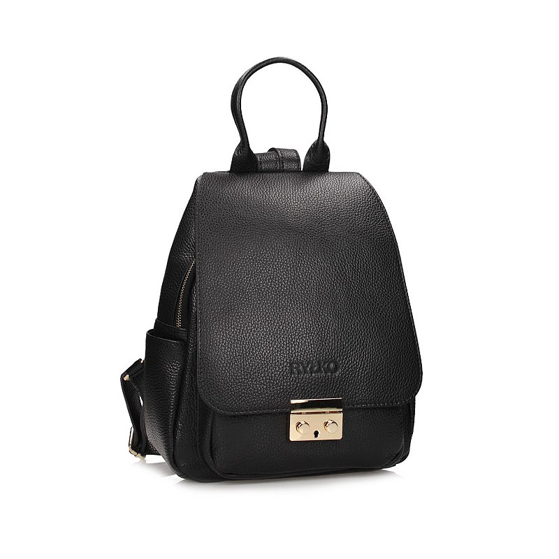 Ryłko Plecak damski skórzany mały na co dzień casual plecaczek na klamrę